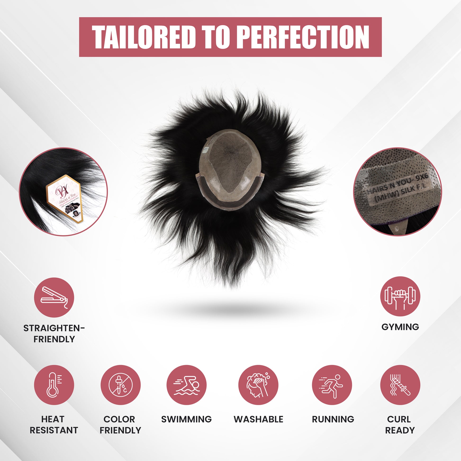 Hairs n You  SILK FRONT LACE – Ultimate Elegance | Comfortable Men's Hair Patch Hairs n You