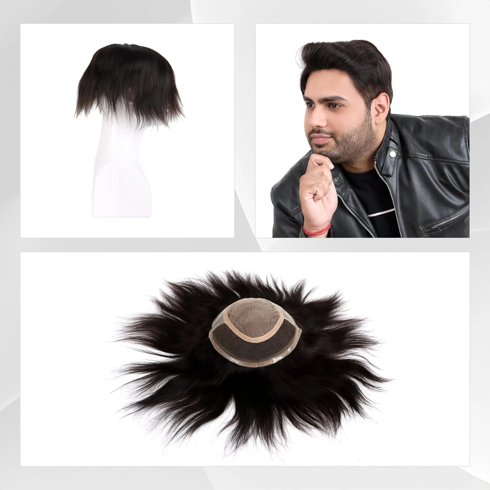 "Mirage Front Lace Hair Patch for Men by Hairs n You - Comfortable, Undetectable Frontline and Scalp, Crafted with 100% Original Remy and Virgin Human Hair to Combat Hair Loss , Baldness and Thinning Solutions"