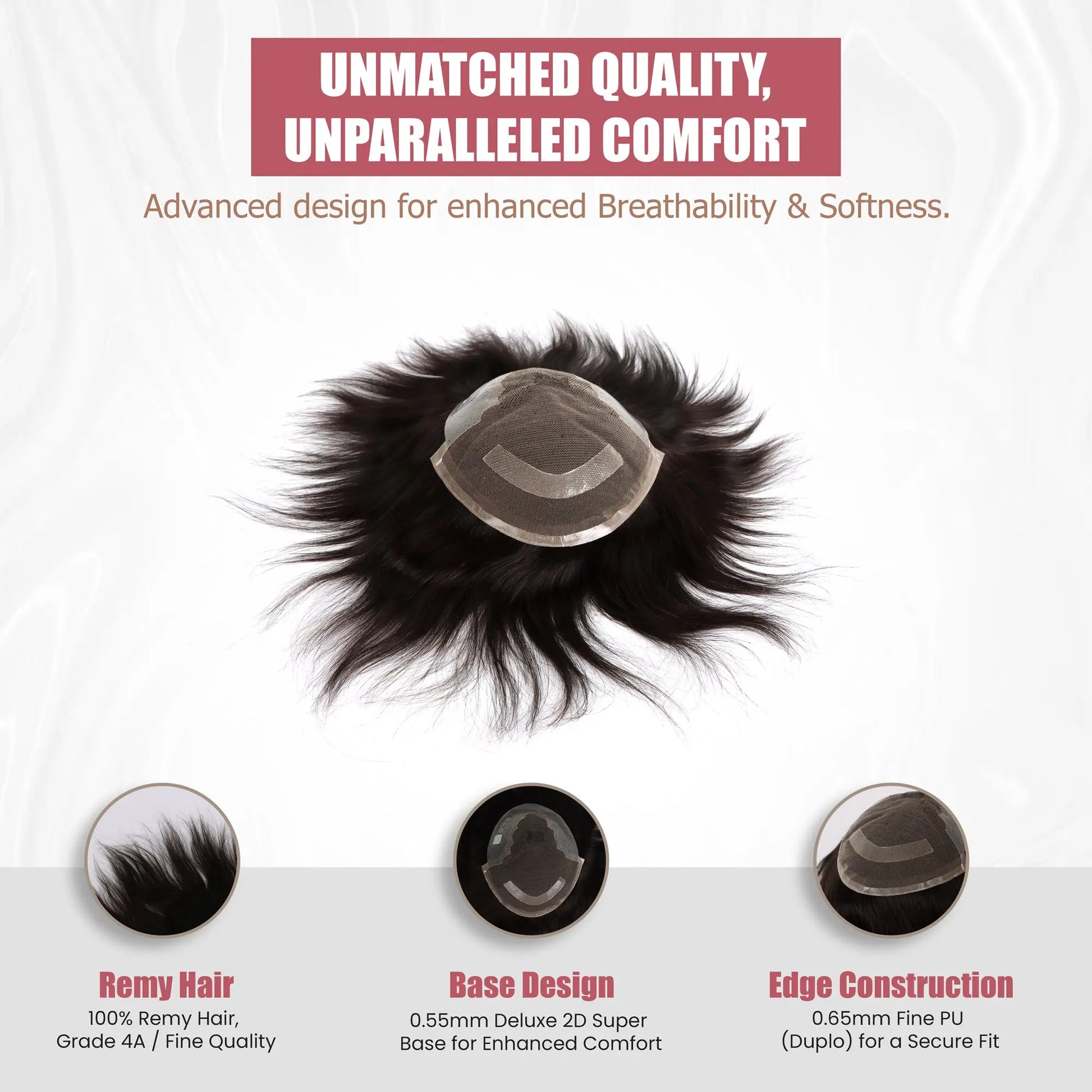 Hairs n You Q6 (FRONT LACE) Masterpiece | Undetectable Hair System for Men Hairs n You